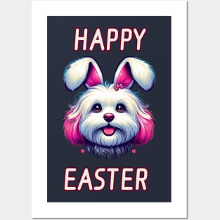 Maltipoo Easter Bunny Posters and Art